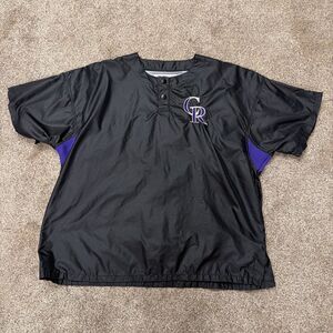 Vintage Starter Colorado Rockies MLB Short Sleeve Windbreaker Jacket Size Medium